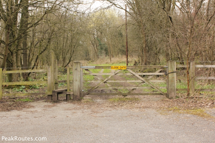The gate to allow me to get back on track behind the Excavator Pub at Buckland Hollow