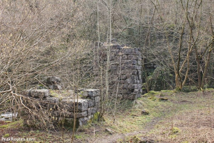 The remains of the aqueduct in Lathkill Dale.