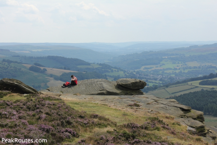 Lunch break at High Neb on Stanage Edge
